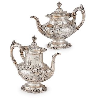 REED & BARTON "FRANCIS I" STERLING SILVER COFFEE POT AND TEAPOT