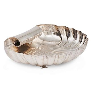 LARGE BUCCELLATI STERLING SILVER SHELL-FORM DISH