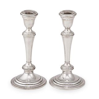 PAIR OF GORHAM SILVER PLATED CANDLESTICKS