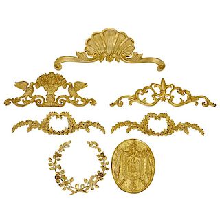 GILT DECORATED WALL ELEMENTS
