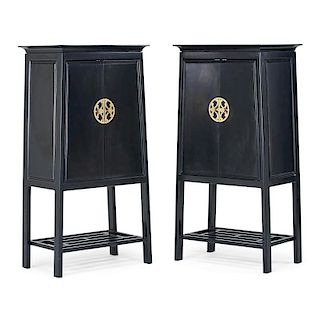 PAIR OF MODERN LACQUER CABINETS