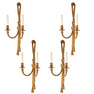 SET OF FOUR LOUIS XVI STYLE WALL LIGHTS