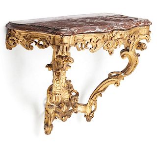 LOUIS XV GILTWOOD CONSOLE TABLE
