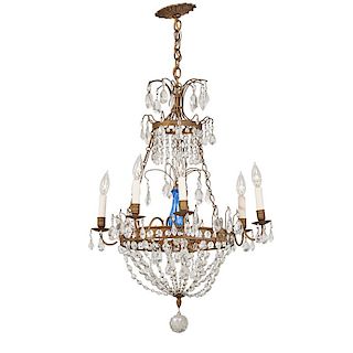 BALTIC NEOCLASSICAL STYLE CRYSTAL CHANDELIER