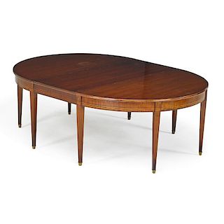 DUTCH NEOCLASSICAL MAHOGANY DINING TABLE