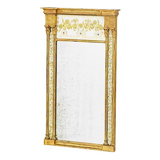 FEDERAL GILTWOOD AND EGLOMISE MIRROR