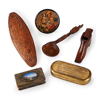 UNUSUAL SNUFF BOXES AND ACCESSORIES