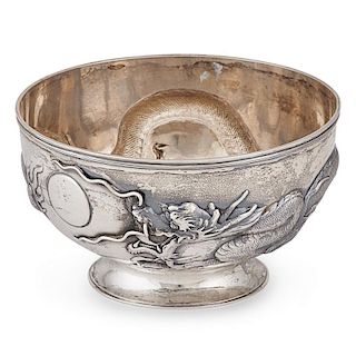 CHINESE EXPORT SILVER BOWL