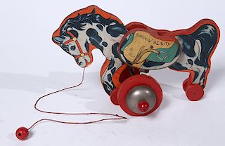 Fisher Price "Buckin Beauty", #930, very fine condition probably a nine on a one to ten scale, 10" x 9", original pull string