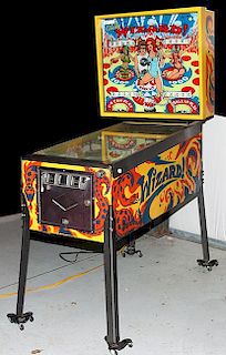 Bally Wizard pinball, fine working condition and near mint condition, machine is set for free play