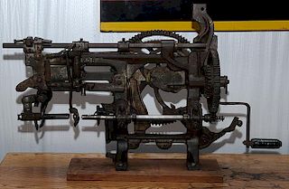 Commercial grade apple peeler 2' x 20", a large iron peeler that works much like the smaller ones