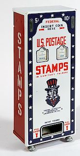 Porcelain Uncle Sam Stamp dispenser in fine condition