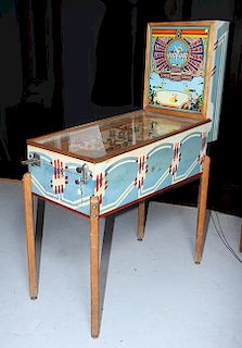 Chicago Coin "Topper" pinball in working condition. 21" x68" x 49"