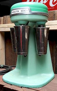 "Hamilton Beach" triple milkshake machine, with three cups, 12" x 10" x 19"