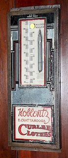 Koblentz East Chattanooga Curlee Clothes Art Deco thermometer, good stick nice original condition, 8" x 21"