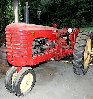 Massey-Harris 30 tractor, older restoration, 30OR2066, good tires but hasn't been started in a while