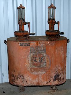Gulf Double Oil dispenser original condition 40" x 50" x 18"