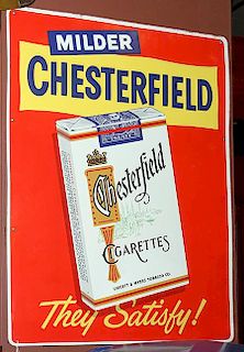 Chesterfield tin sign 29" x33"