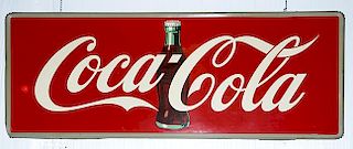 Coke tin sign fine condition with a few dents and dings 4' x 8'