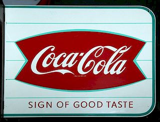 Coca-Cola flange sign 15" x18" near mint condition