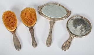 Sterling Brushes and Mirrors, Including Gorham and Foster & Bailey