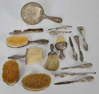 Assorted Sterling Dresser, Desk and Sewing Accessories, Including Gorham and Foster & Bailey