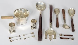 California and Mexico Sterling and Silver Table Wares, Including Adra, Porter Blanchard, and William Spratling