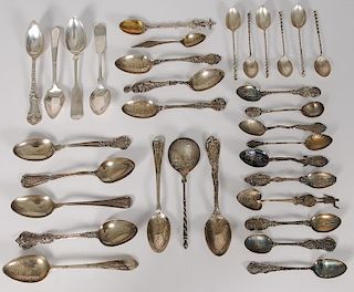 Sterling Spoons, Including Souvenir Spoons