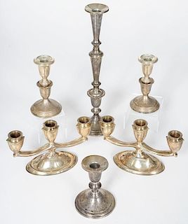 Sterling Weighted Candlesticks, Including Towle