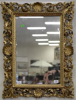 Victorian gilt reticulated framed mirror. 31" x 24"