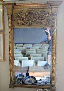 Federal gold decorated mirror with spiral columns, circa 1820. ht. 50 1/2in.