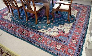 Oriental carpet, Heriz design, 8'10" x 11'10".