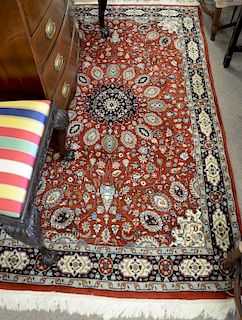 Oriental throw rug, 4' x 6'10".