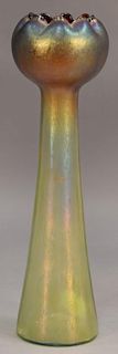Loetz tulip form art glass vase. ht. 13 1/2in.