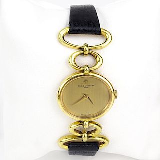 Lady's Vintage Baume & Mercier Geneve 18 Karat Yellow Gold Watch.