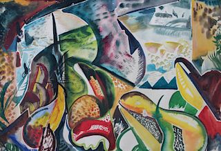Paul Bough Travis (American, 1891–1975) - Still Life Abstraction, 1950