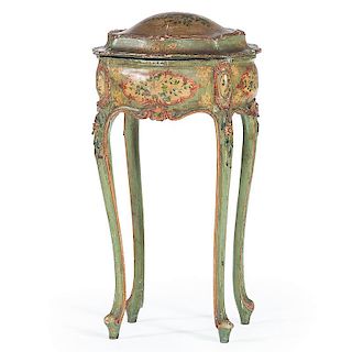 French Painted Sewing Stand