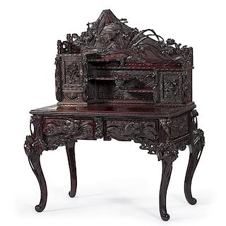 Chinese Carved Desk