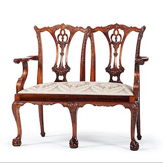 Chippendale-style Settee
