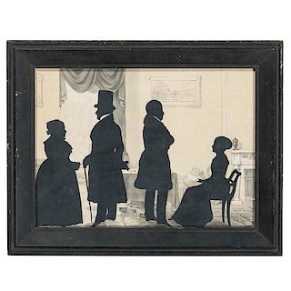 Auguste Edouart, Silhouette of Boston Family