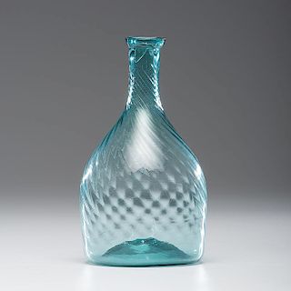 Aquamarine Midwestern Glass Club Bottle