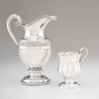 <i>Fletcher & Gardiner</i> Coin Silver Pitcher and Cup