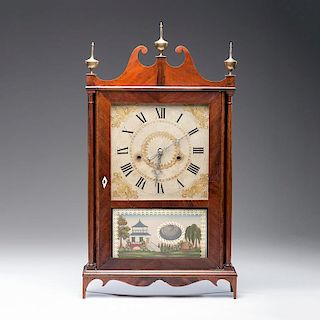 <i>Seth Thomas</i> Off-Center Pillar & Scroll Clock, ca 1815