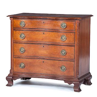 An American Chippendale Reverse Serpentine Chest of Drawers