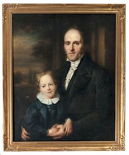 Attributed to John Vanderlyn, Portrait of Father and Son