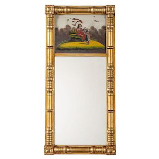Federal Gilt Reverse Painted Mirror