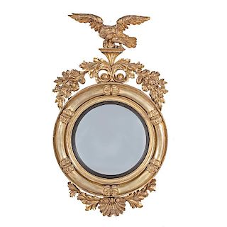 Classical Convex Gilt Mirror with Eagle