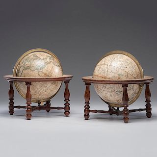 <i>Merriam & Moore</i> Terrestrial and Celestial Tabletop Globes