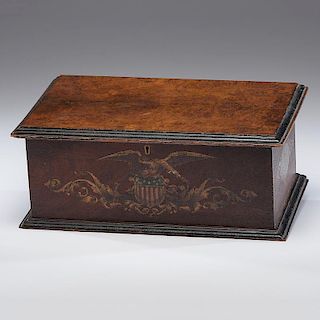 Paint-Decorated Patriotic Box, Possibly Lehnware