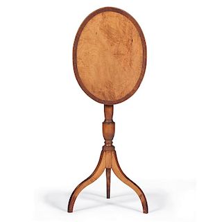 Tilt Top Table in Tiger Maple